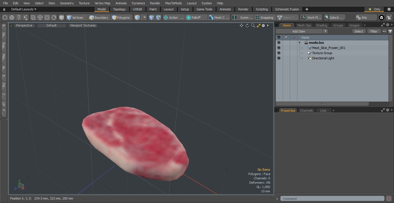 Meat Slice Frozen 3D