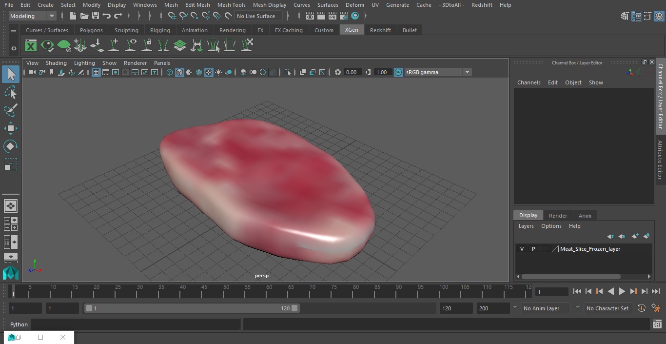 Meat Slice Frozen 3D