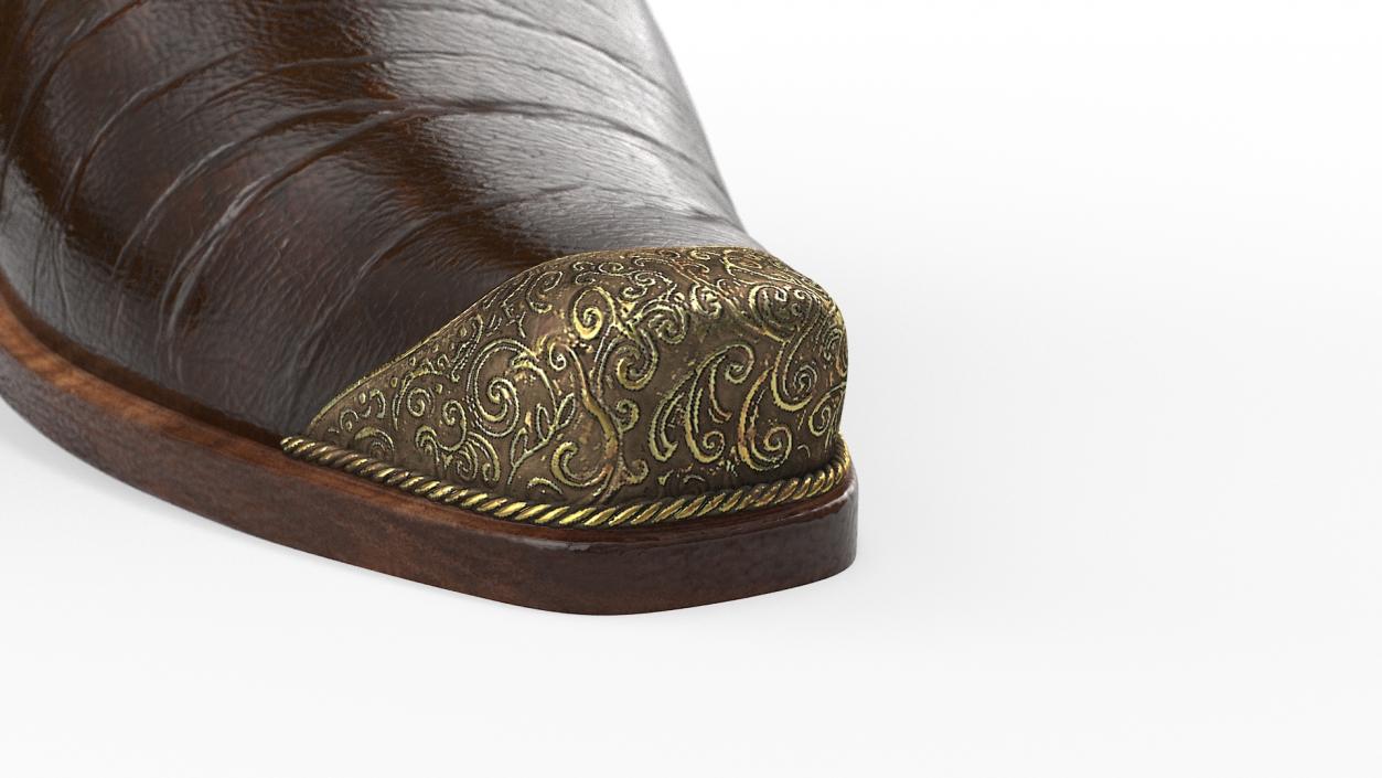 3D model Western Cowboy Boots with Spur