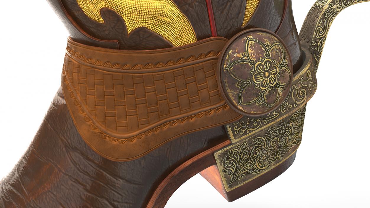 3D model Western Cowboy Boots with Spur