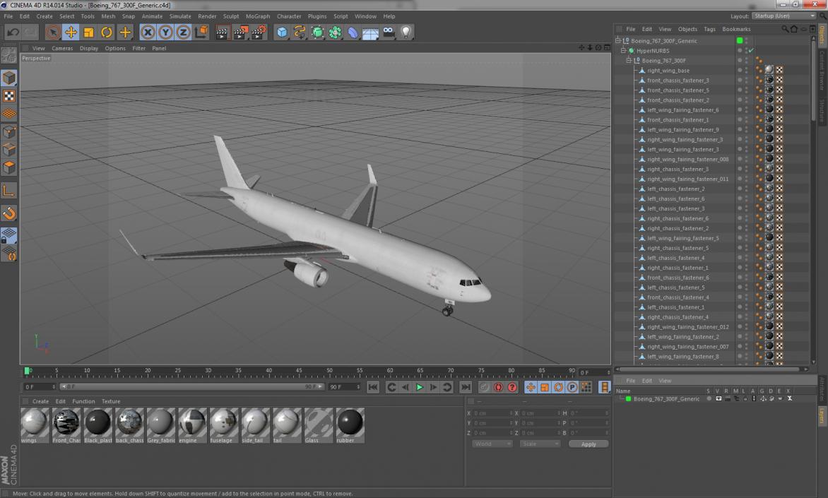 3D Boeing 767-300F Generic model