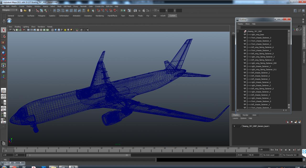 3D Boeing 767-300F Generic model