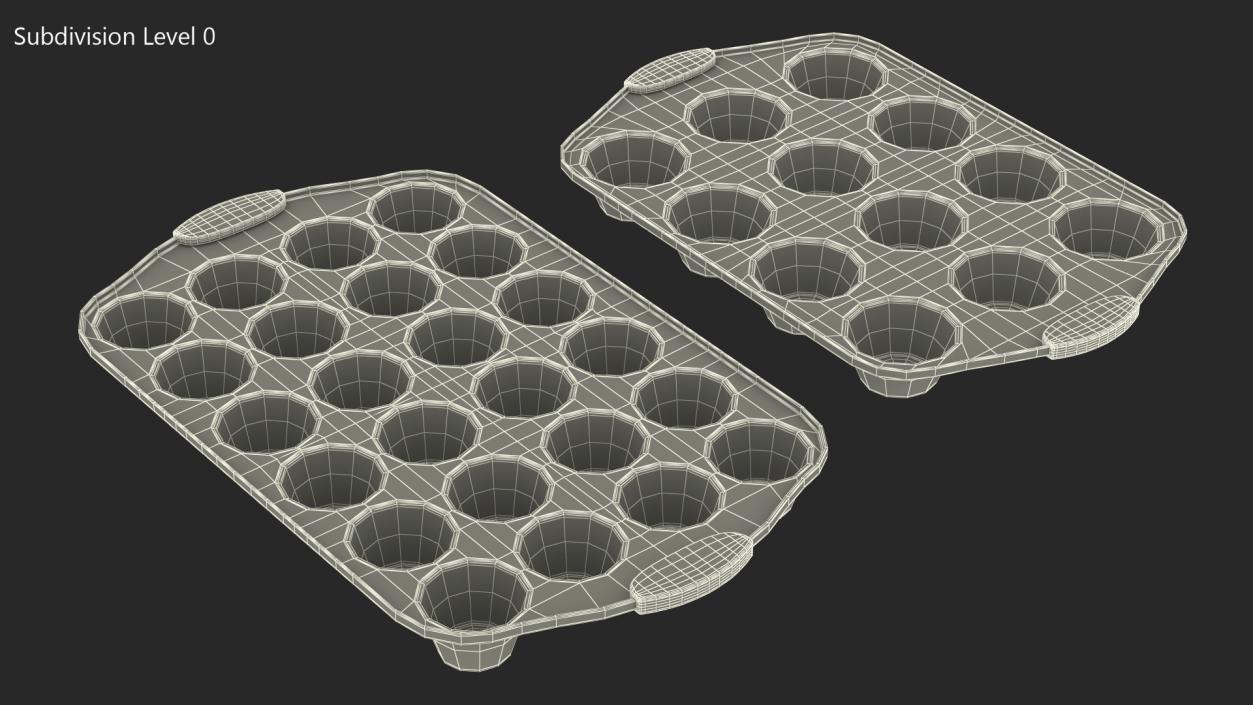 3D Muffin Cupcake Baking Pans