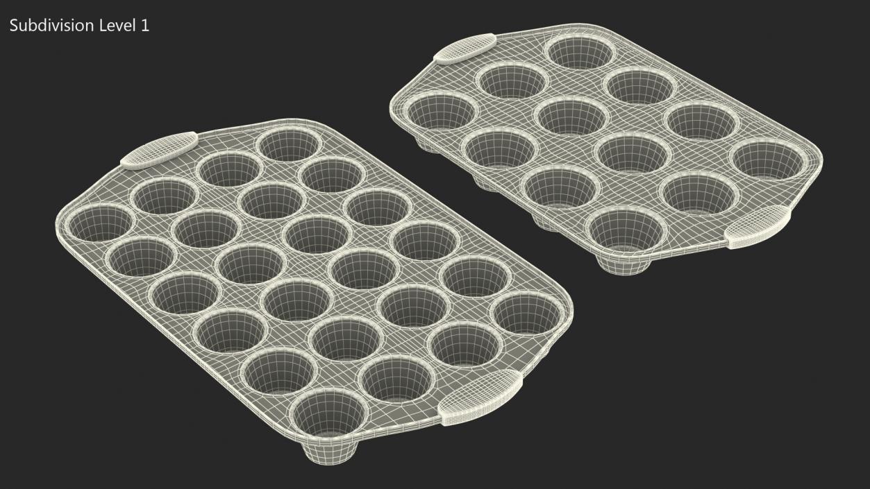 3D Muffin Cupcake Baking Pans