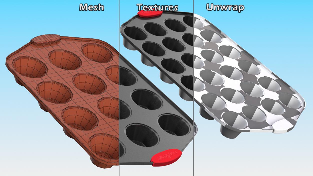 3D Muffin Cupcake Baking Pans