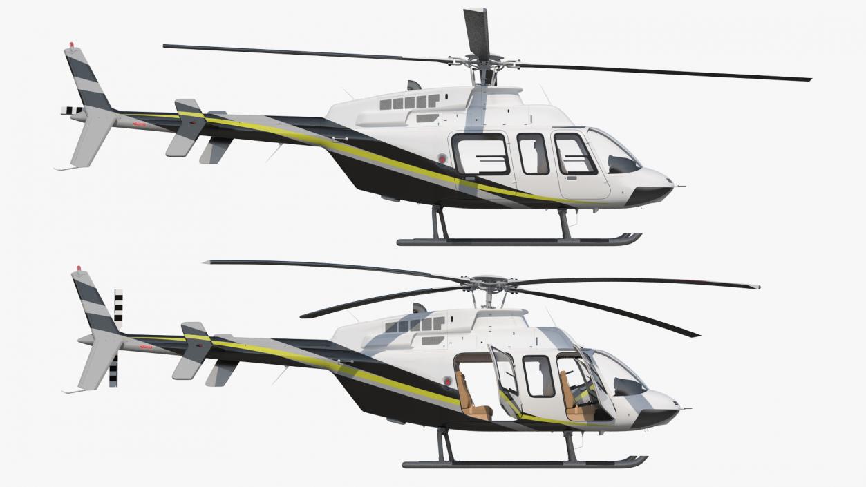 Civilian Passenger Helicopter Generic 3D