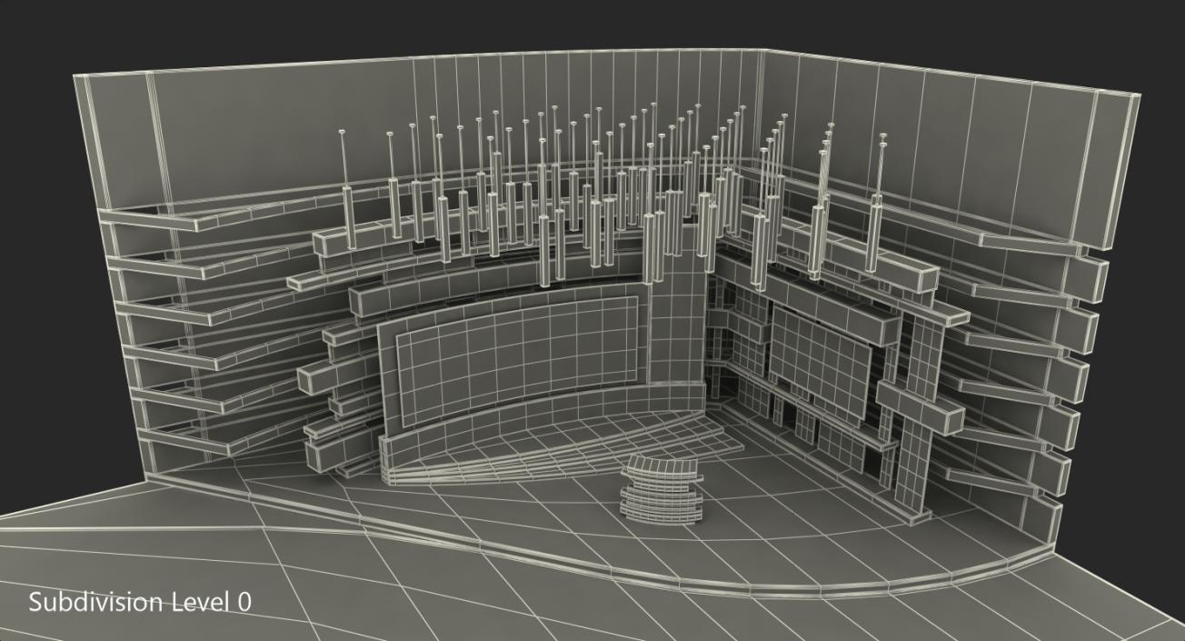 Modern TV Weather Studio 3D model