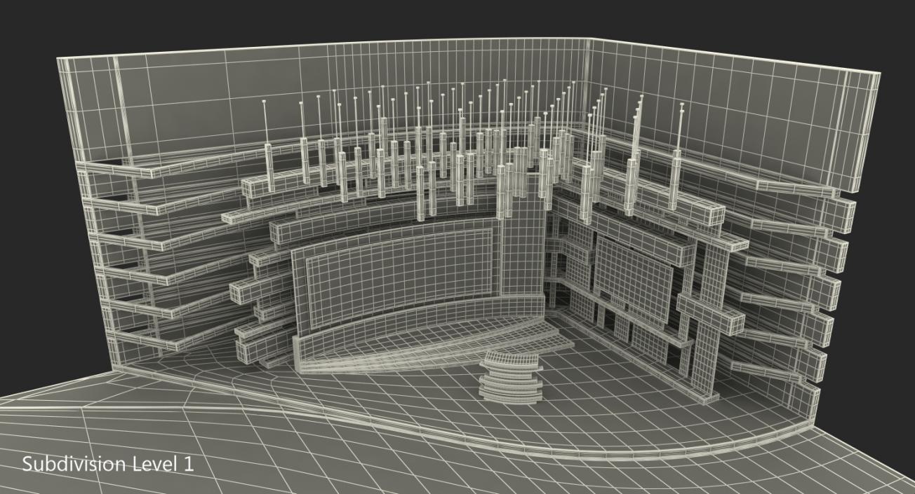 Modern TV Weather Studio 3D model