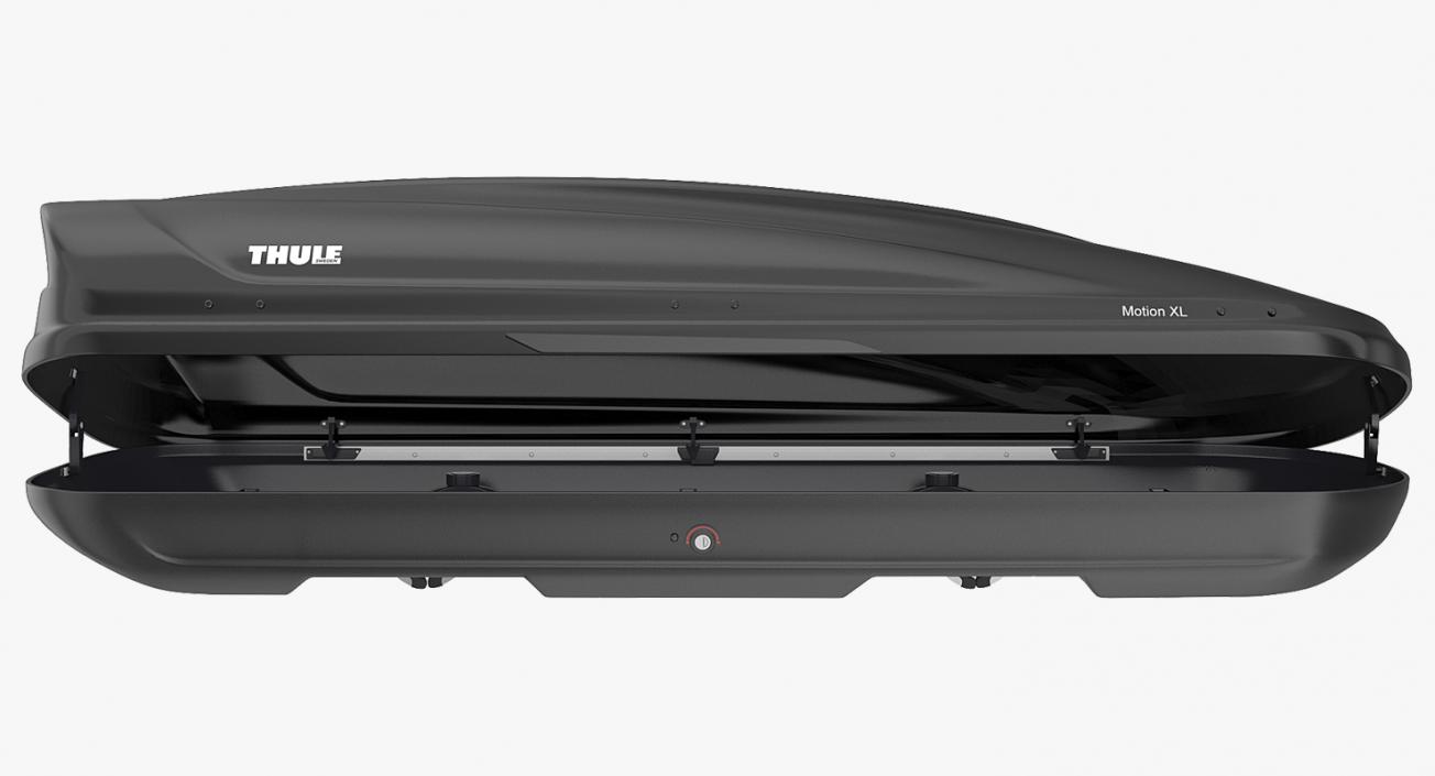 3D Thule XL800 Car Roof Box Rigged