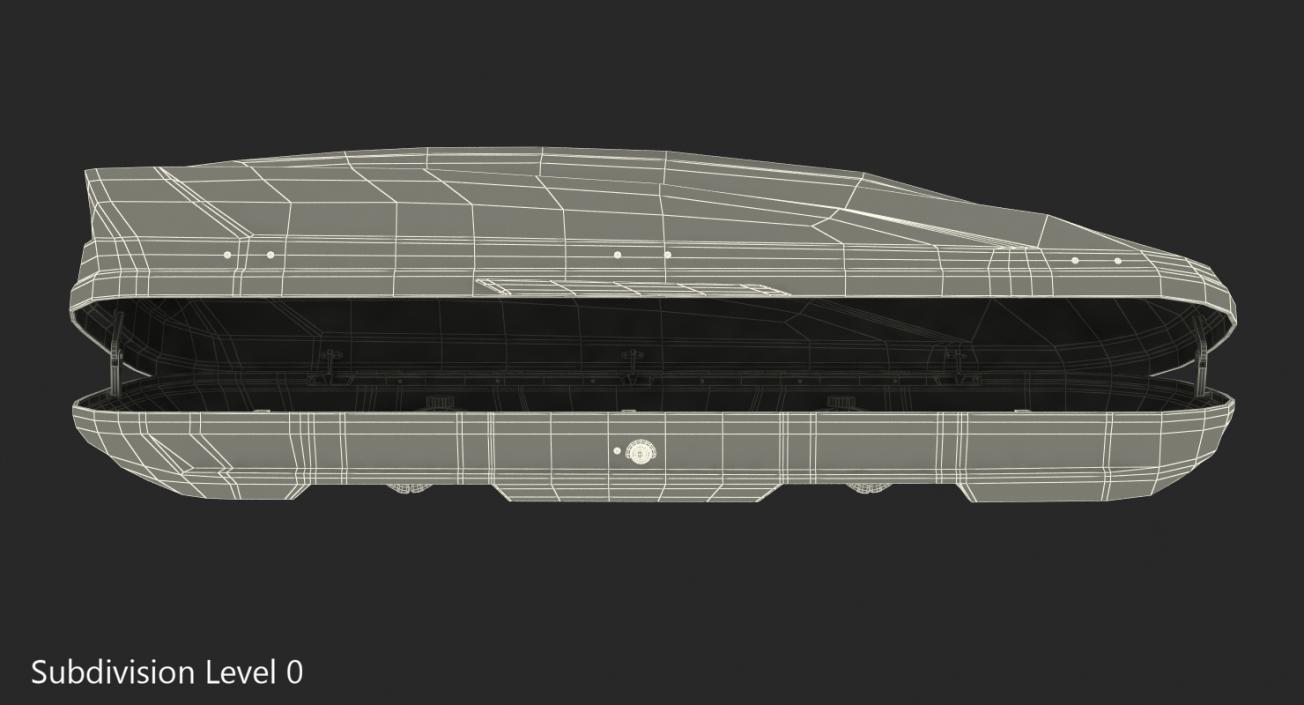 3D Thule XL800 Car Roof Box Rigged