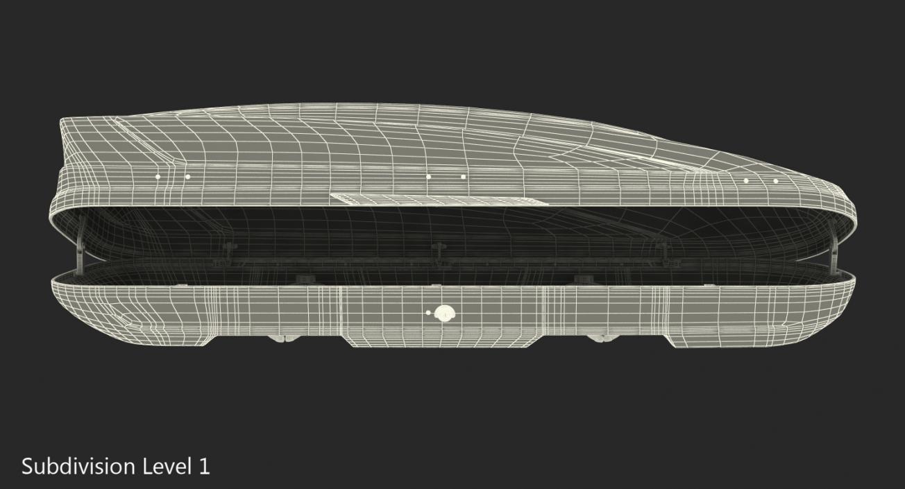 3D Thule XL800 Car Roof Box Rigged