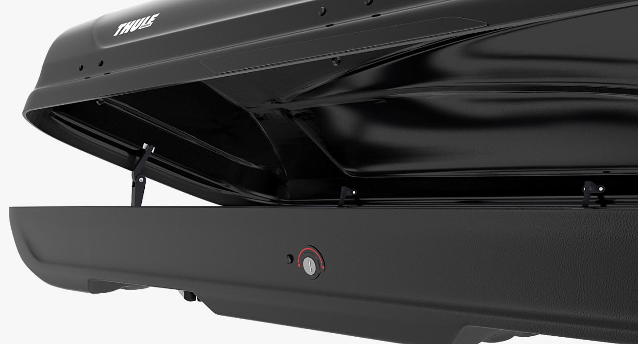 3D Thule XL800 Car Roof Box Rigged