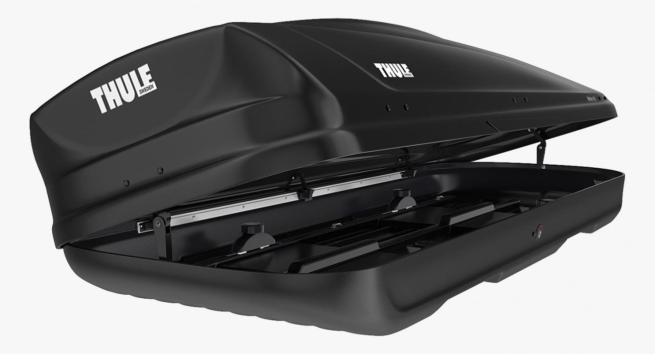 3D Thule XL800 Car Roof Box Rigged