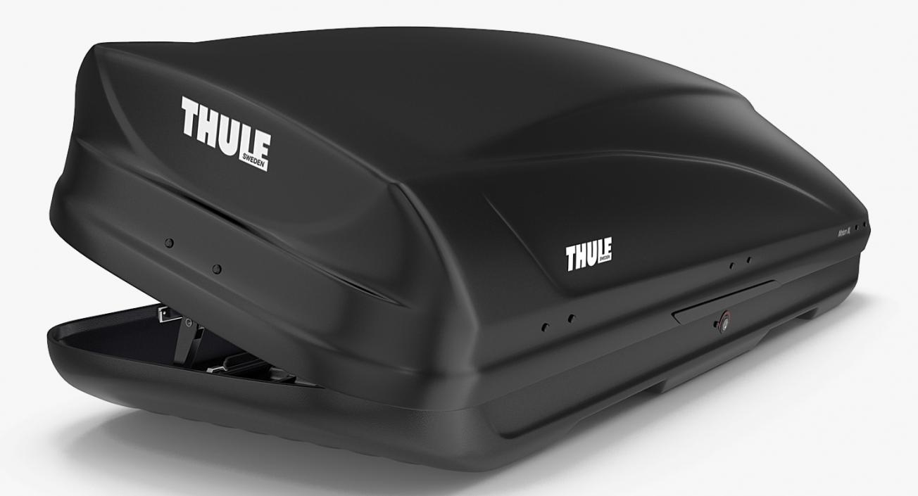 3D Thule XL800 Car Roof Box Rigged