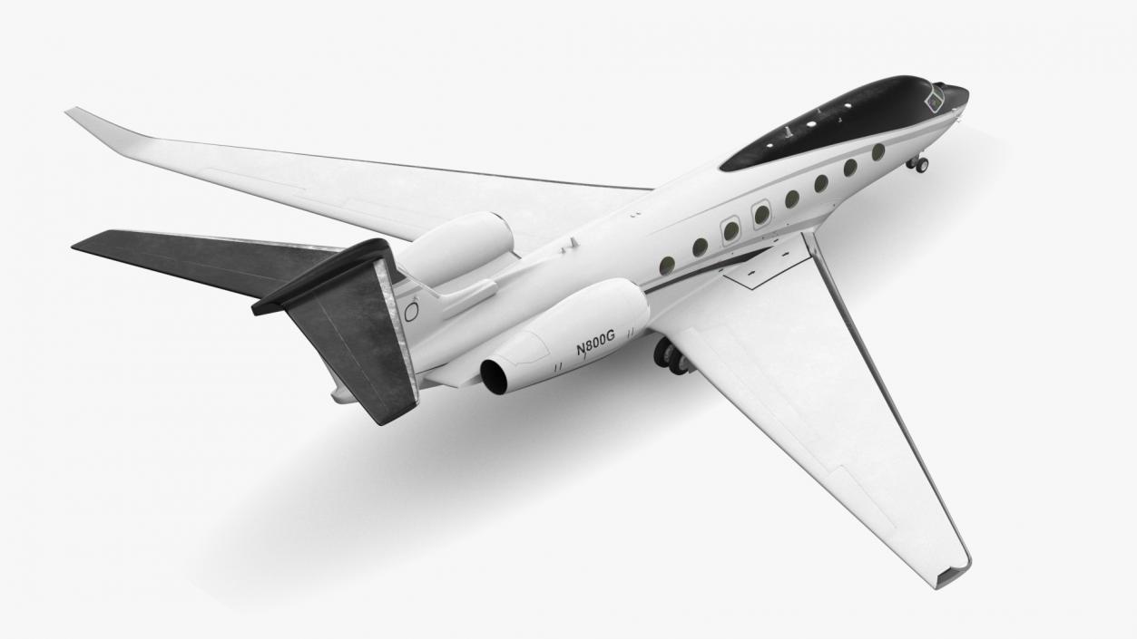 3D Gulfstream G800 Large Business Jet Rigged