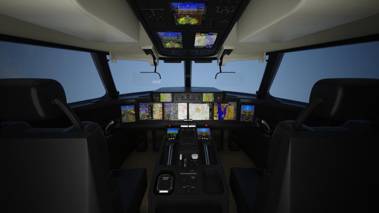 3D Gulfstream G800 Large Business Jet Rigged