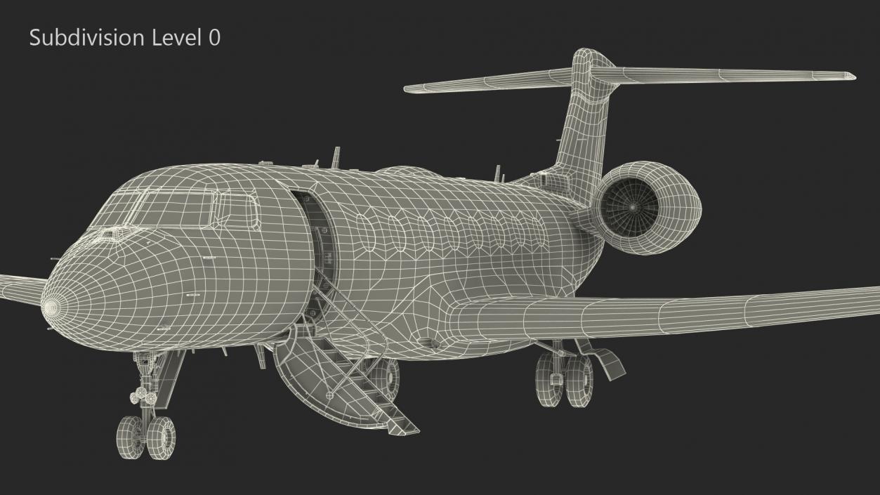 3D Gulfstream G800 Large Business Jet Rigged