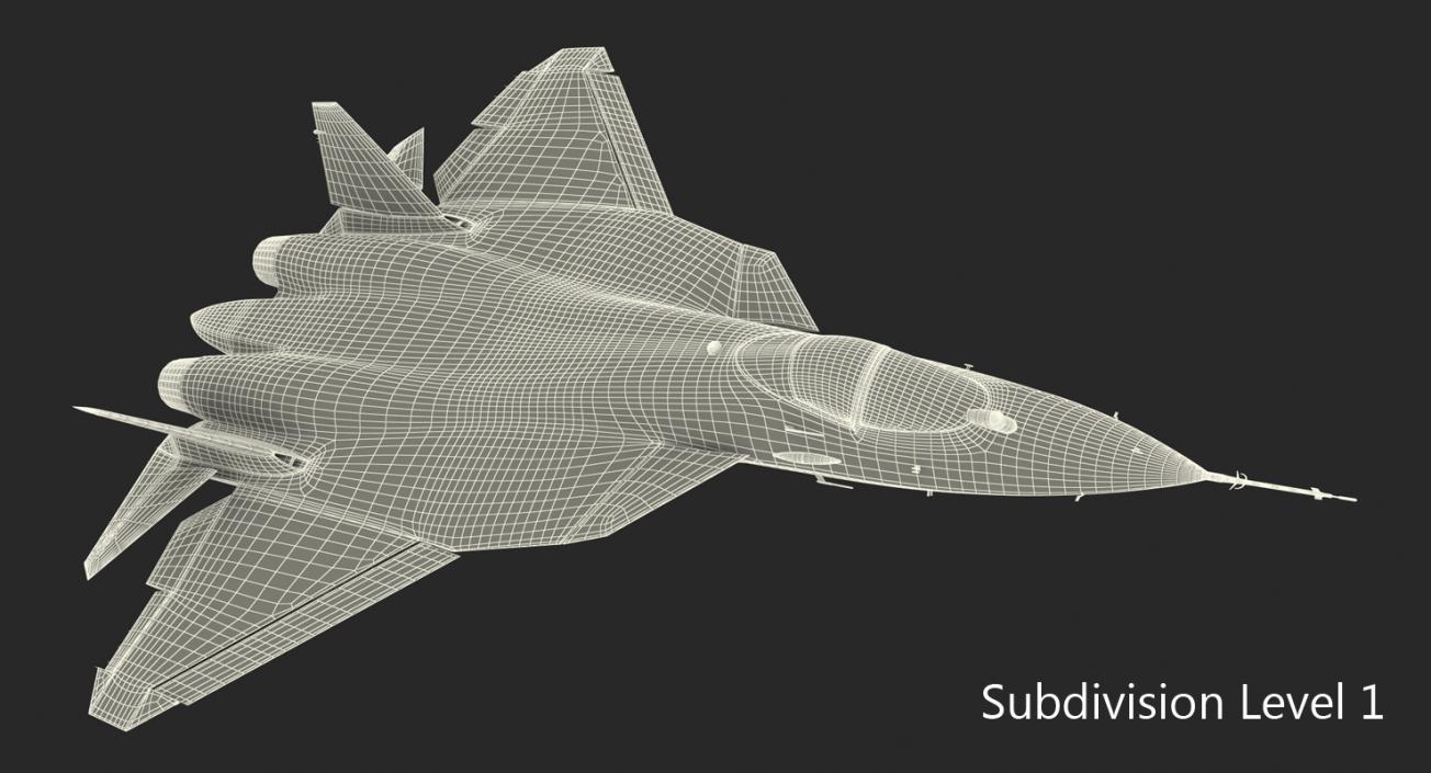 3D model Sukhoi T-50 PAK FA Rigged