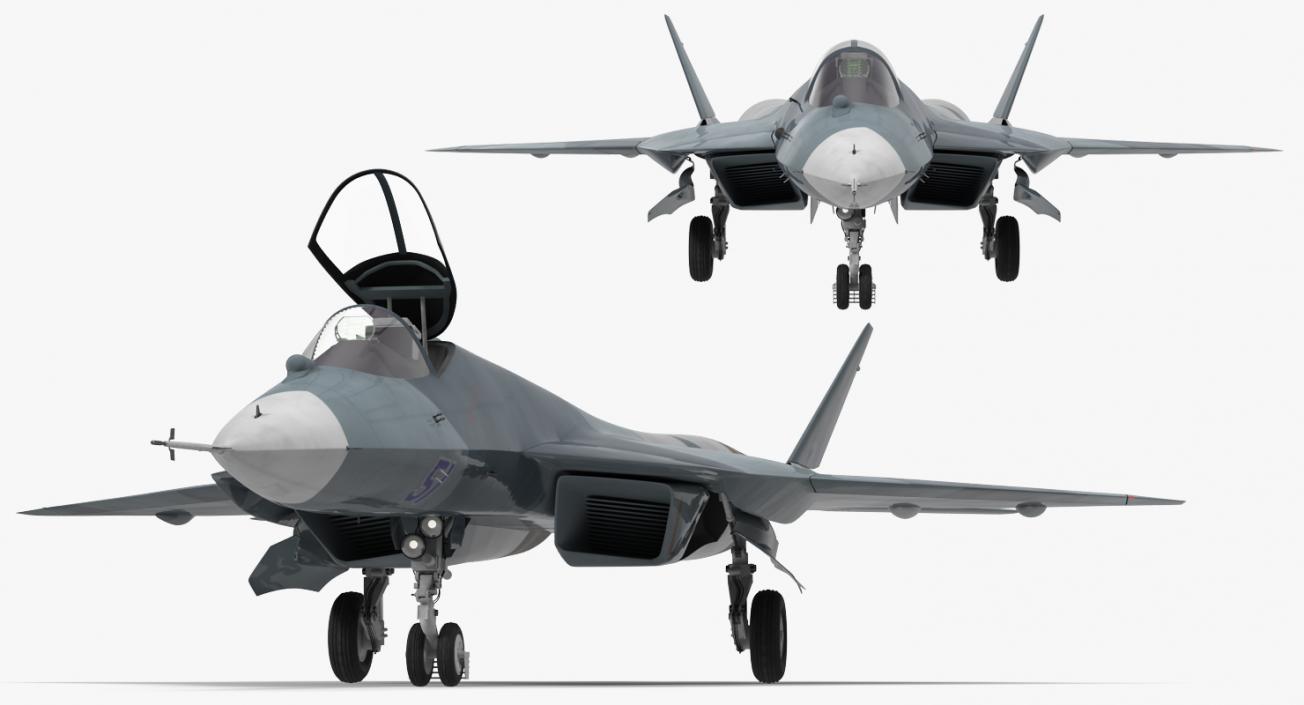 3D model Sukhoi T-50 PAK FA Rigged