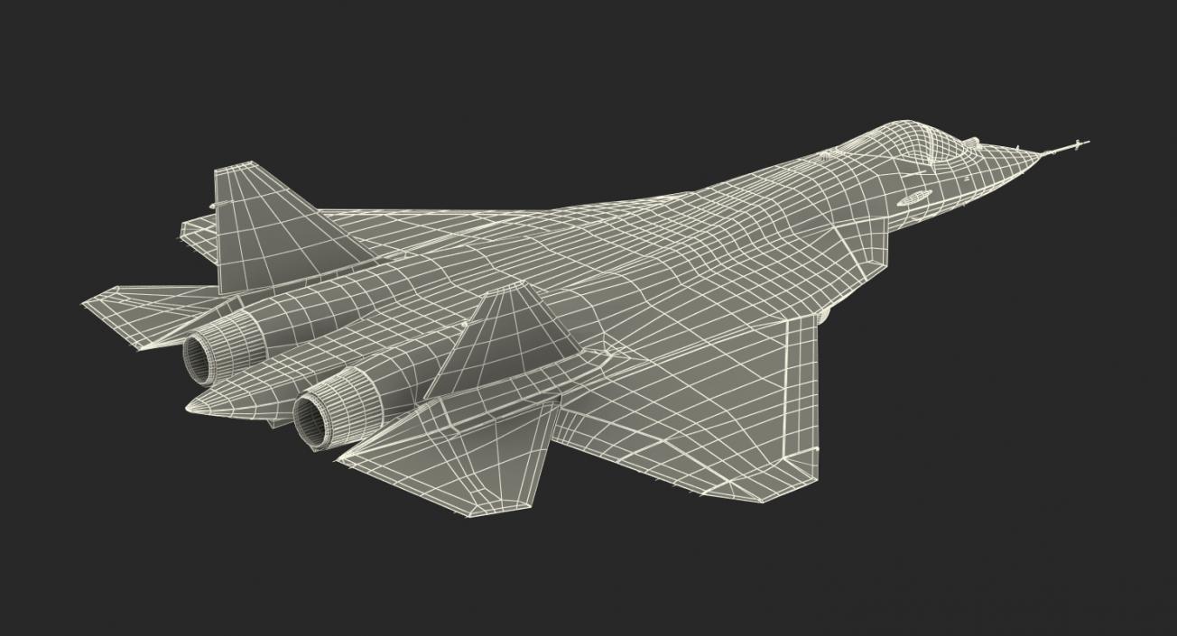 3D model Sukhoi T-50 PAK FA Rigged