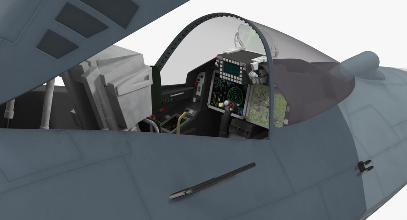 3D model Sukhoi T-50 PAK FA Rigged