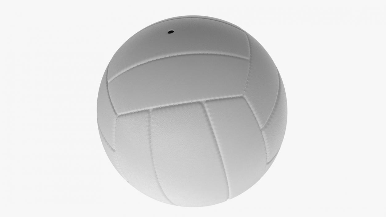 Leather Volleyball Ball White 3D model