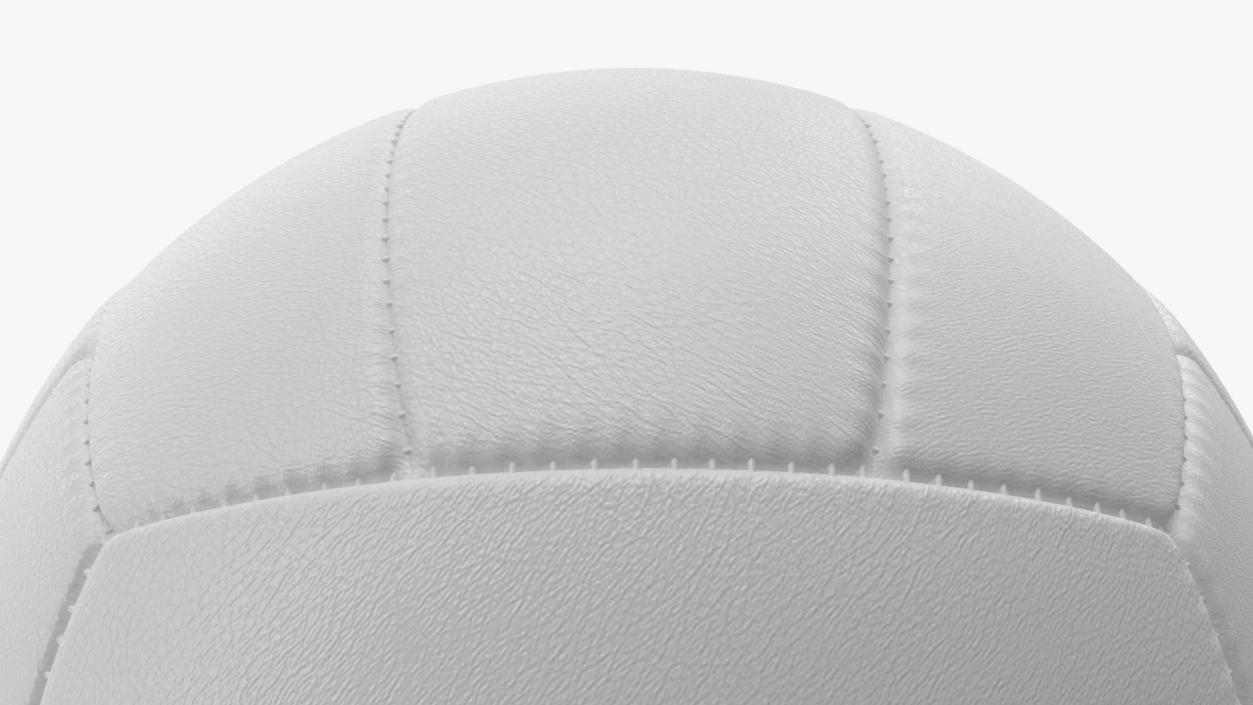 Leather Volleyball Ball White 3D model