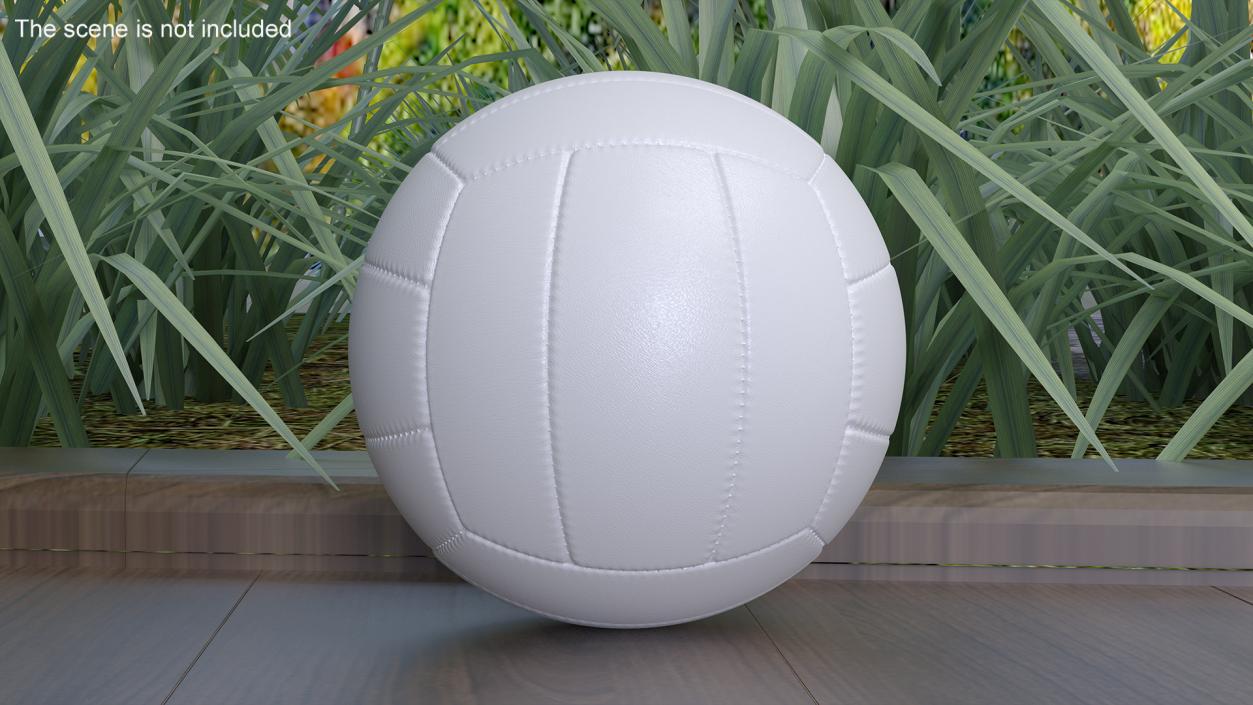 Leather Volleyball Ball White 3D model