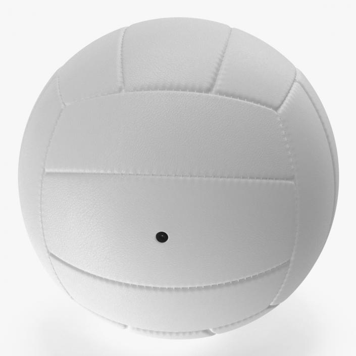 Leather Volleyball Ball White 3D model