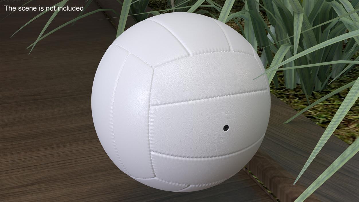 Leather Volleyball Ball White 3D model