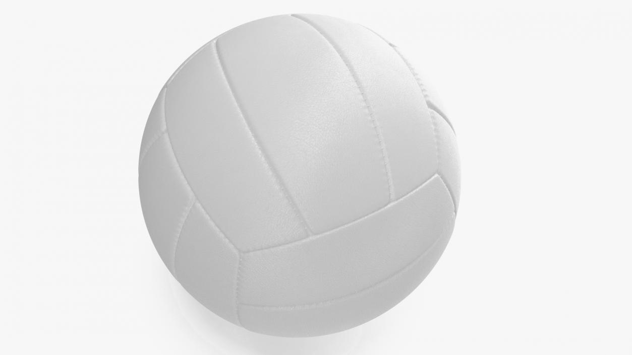 Leather Volleyball Ball White 3D model