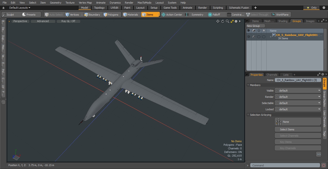 3D CH-5 Rainbow UAV Flight model