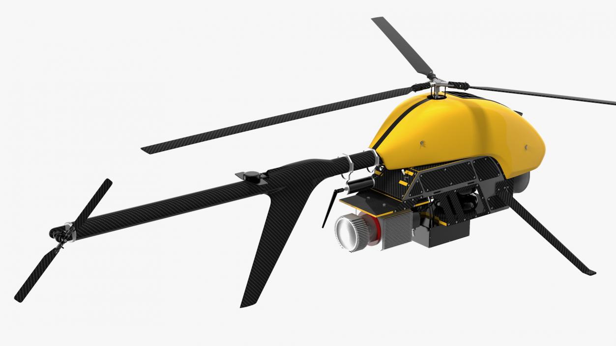 Helicopter UAV Drone Rigged 3D