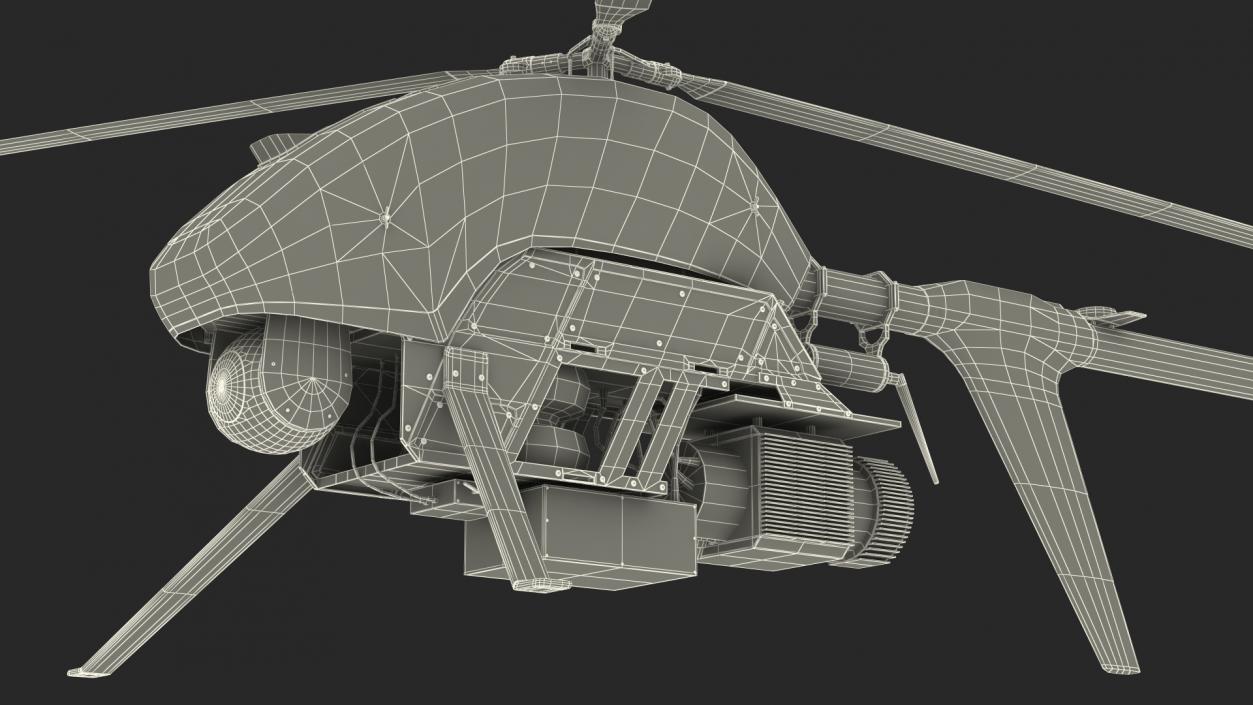 Helicopter UAV Drone Rigged 3D