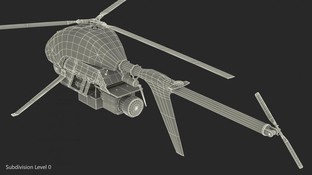 Helicopter UAV Drone Rigged 3D