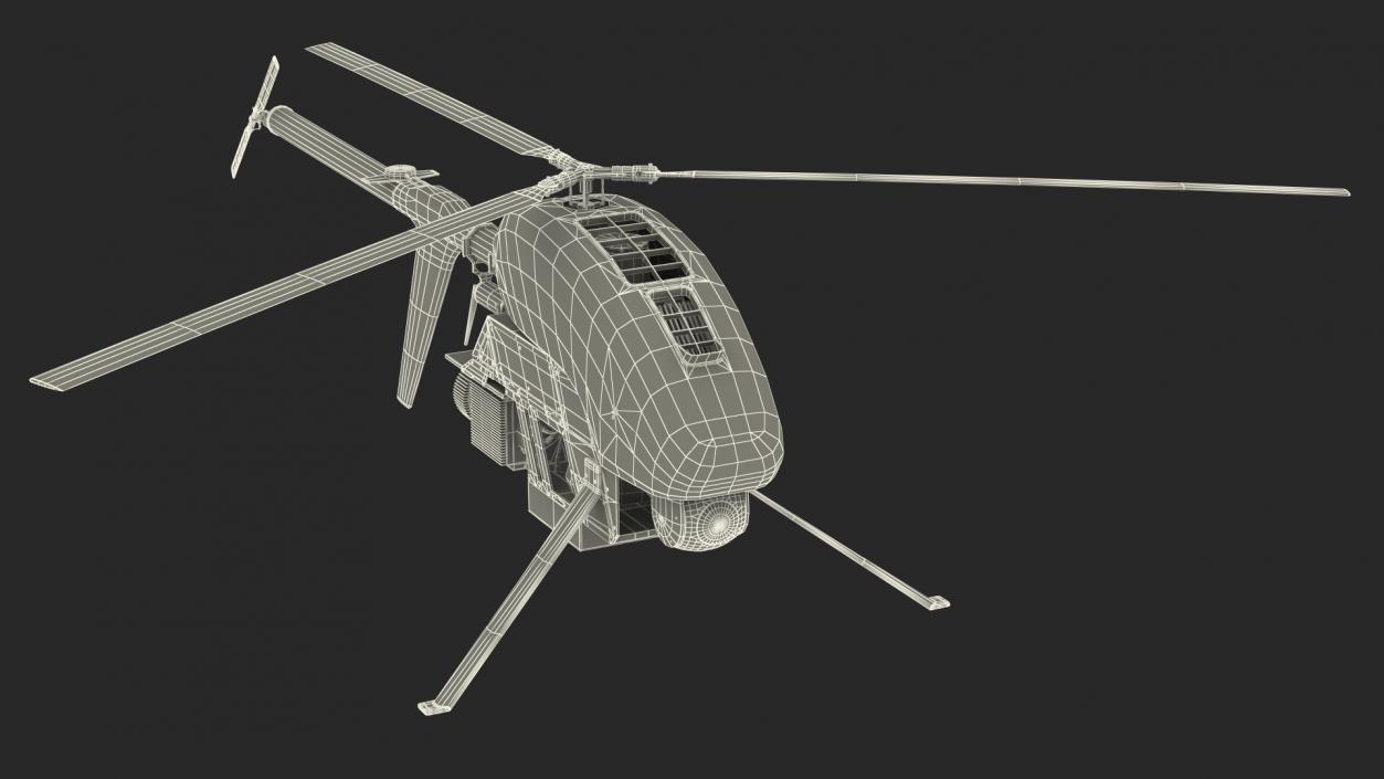 Helicopter UAV Drone Rigged 3D