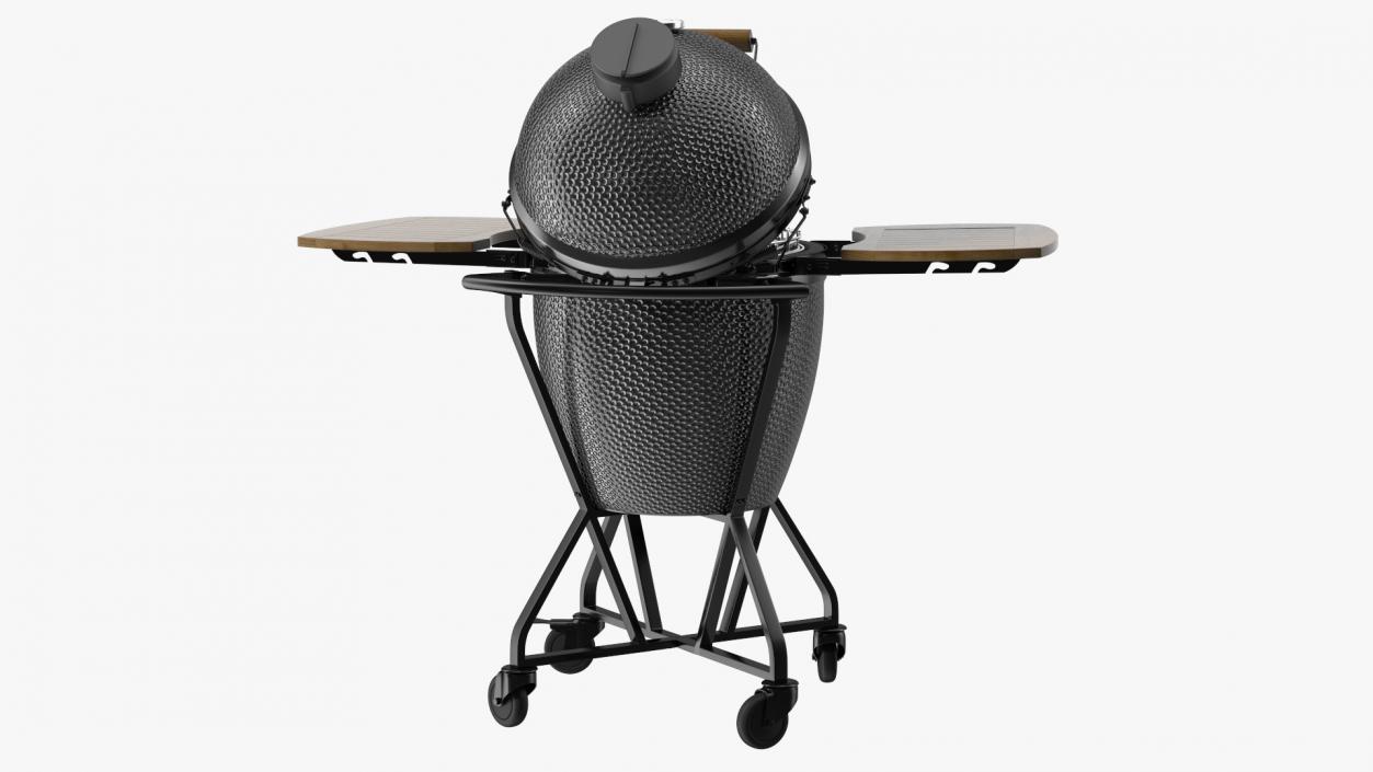 Kamado Style Bbq Grill Open 3D