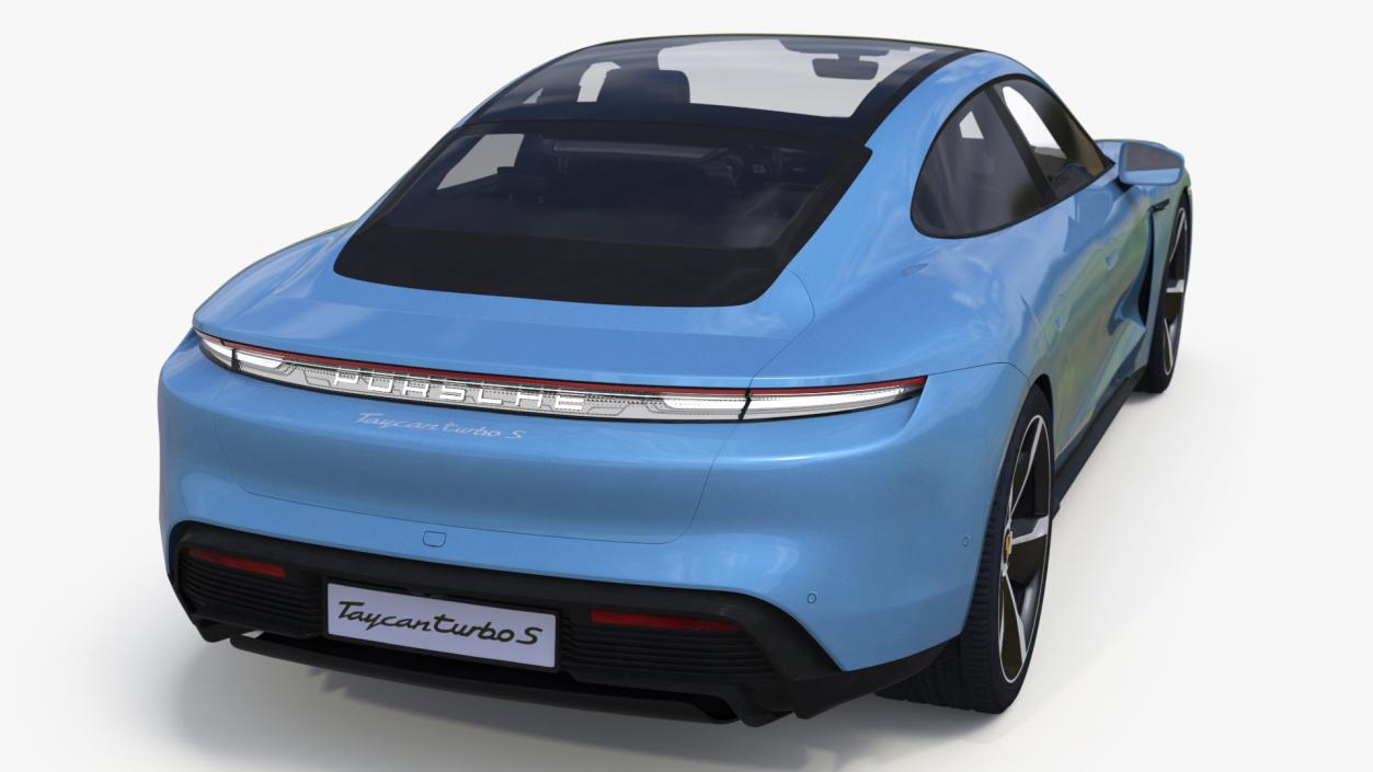 Porsche Taycan Turbo Frozen Blue 3D