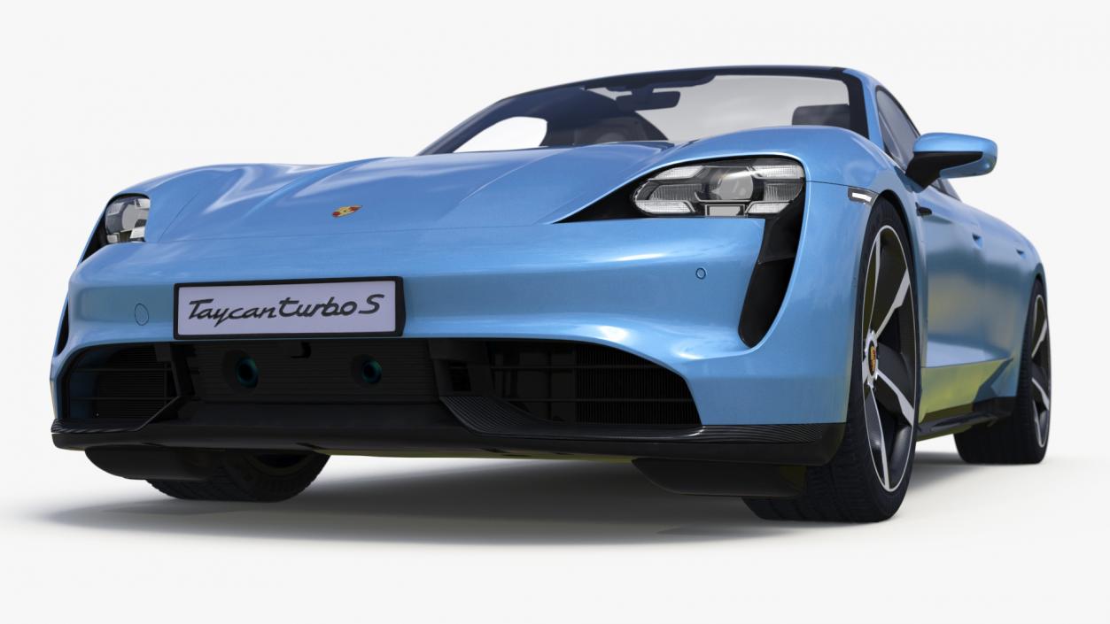 Porsche Taycan Turbo Frozen Blue 3D