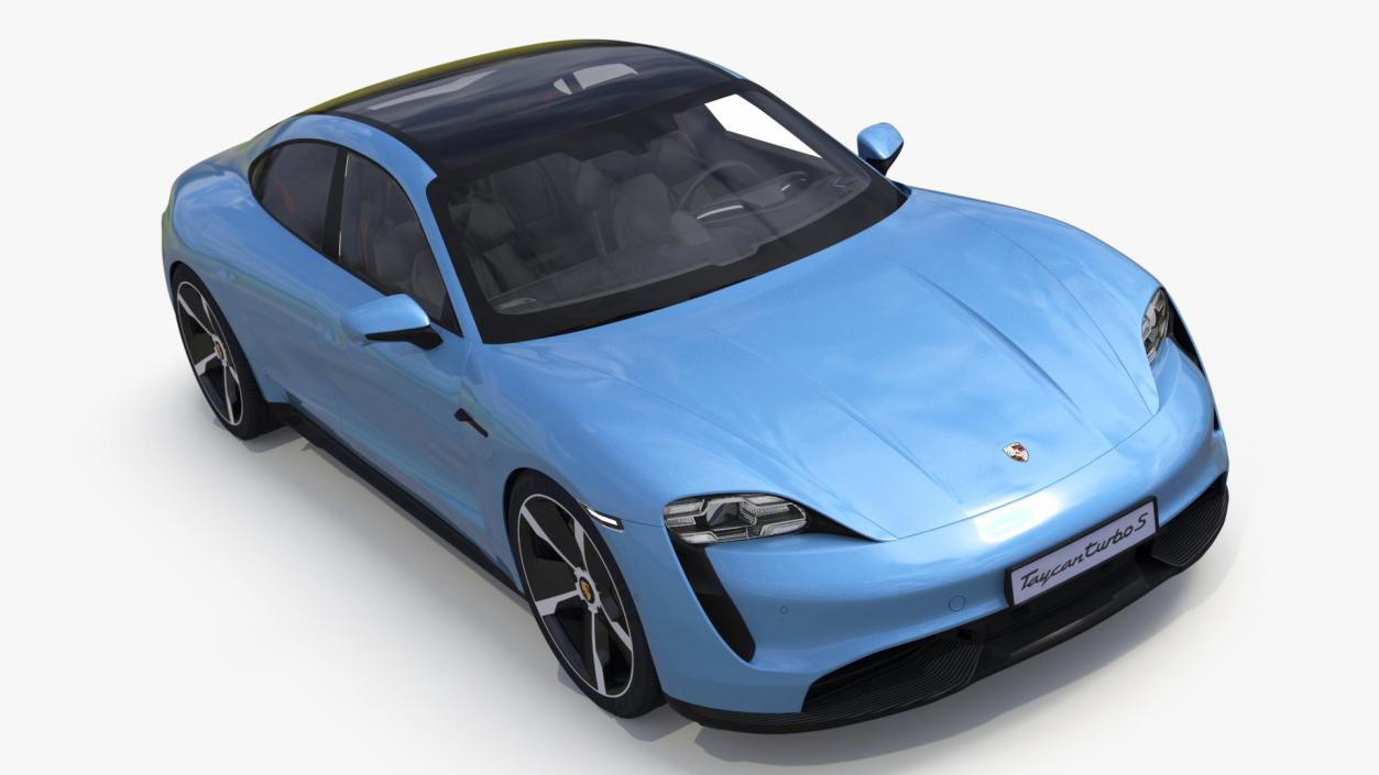 Porsche Taycan Turbo Frozen Blue 3D