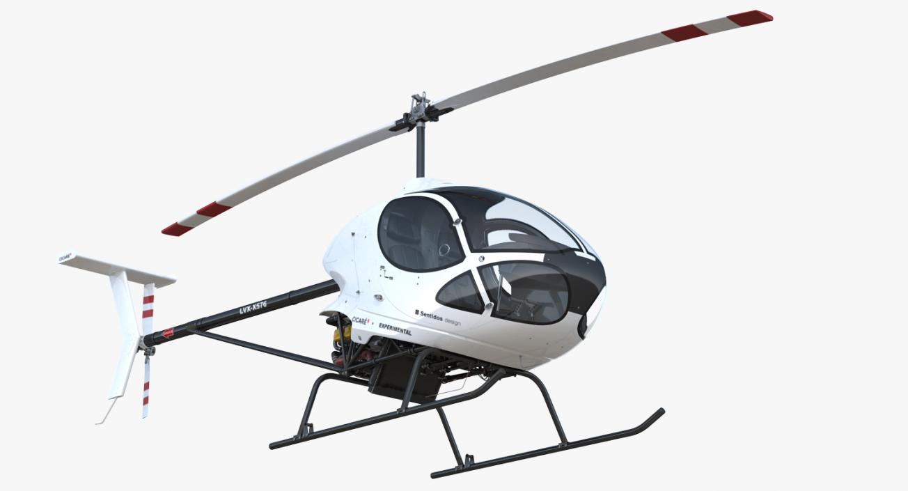 3D Ultra Light Helicopter Cicare 8