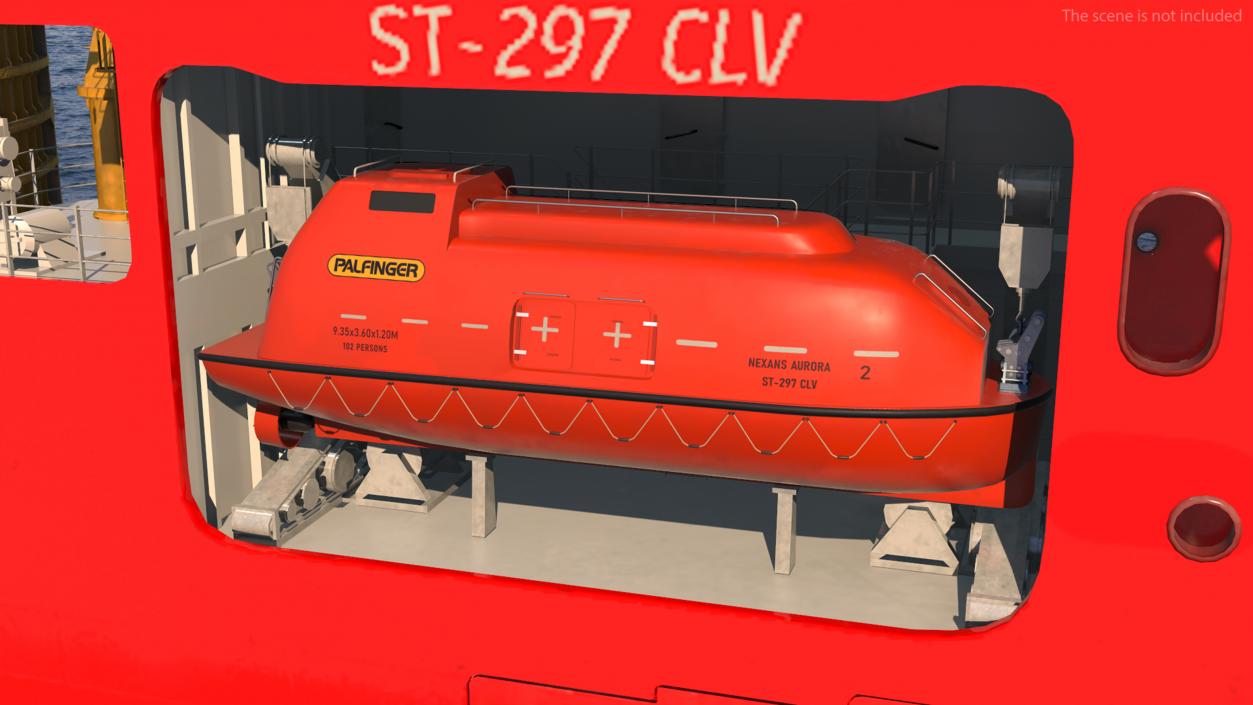 The CLV Vessel Nexan Aurora Used Rigged 3D model