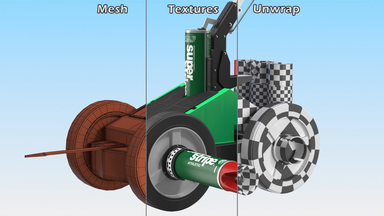 3D Fox Valley Athletic Line Marking Applicator model