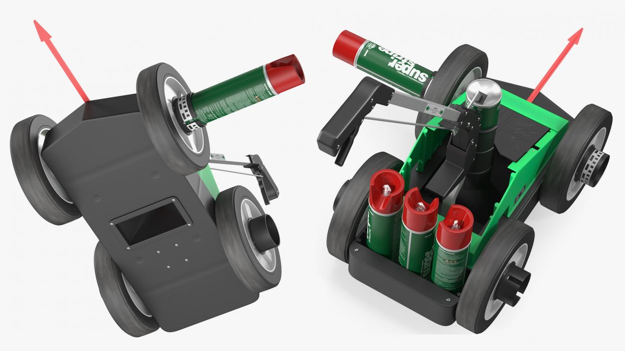 3D Fox Valley Athletic Line Marking Applicator model