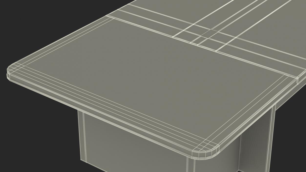 3D model Rectangular Meeting Table