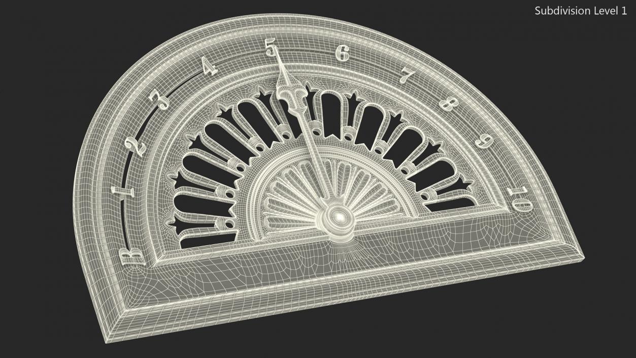 Antique Elevator Floor Indicator 2 3D model