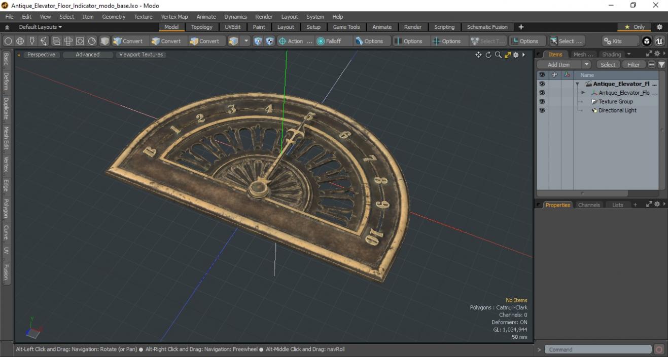 Antique Elevator Floor Indicator 2 3D model