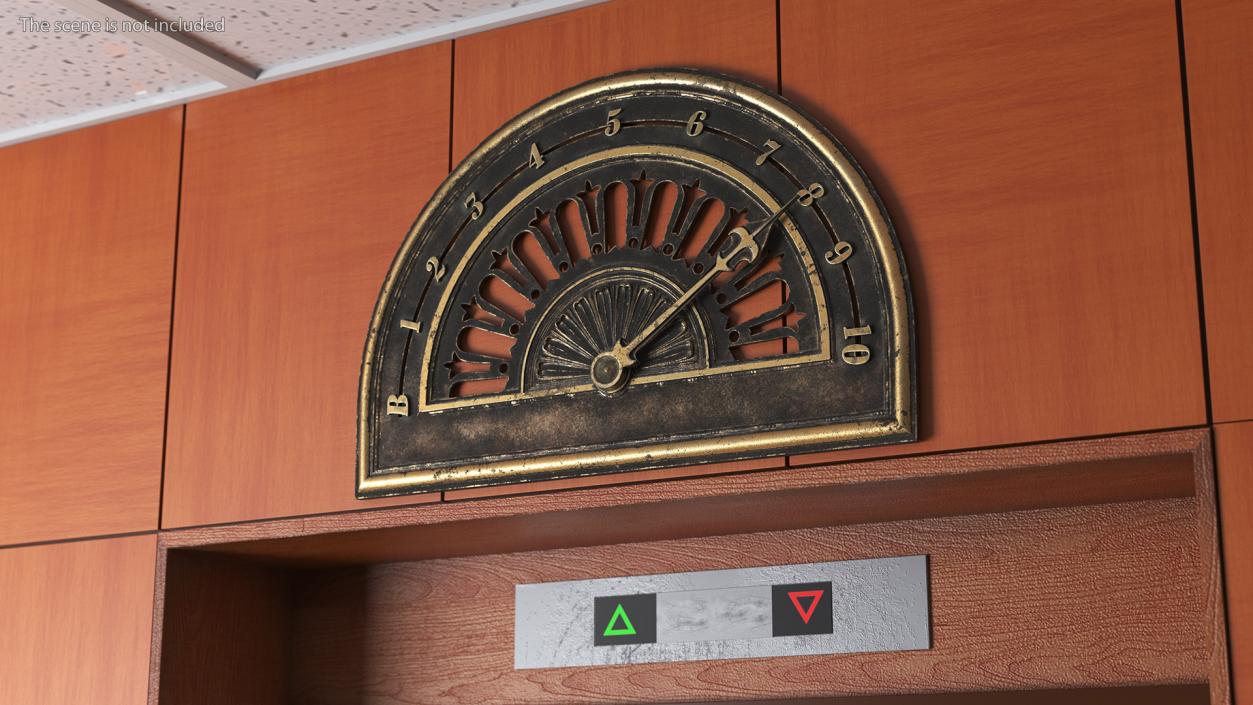 Antique Elevator Floor Indicator 2 3D model