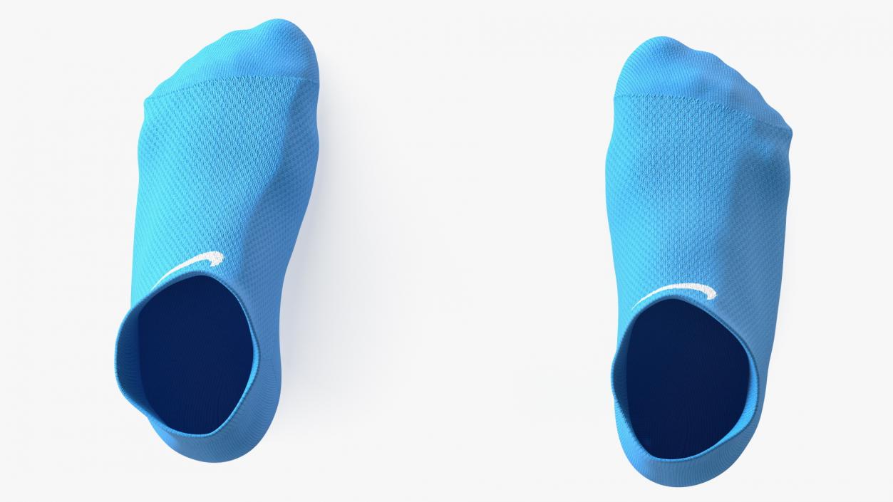 3D Socks Nike Blue on The Foot Standing