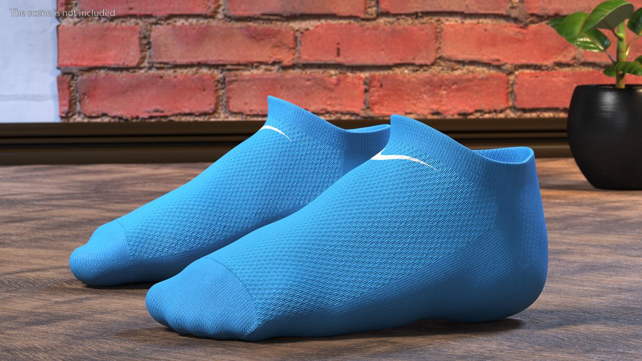 3D Socks Nike Blue on The Foot Standing